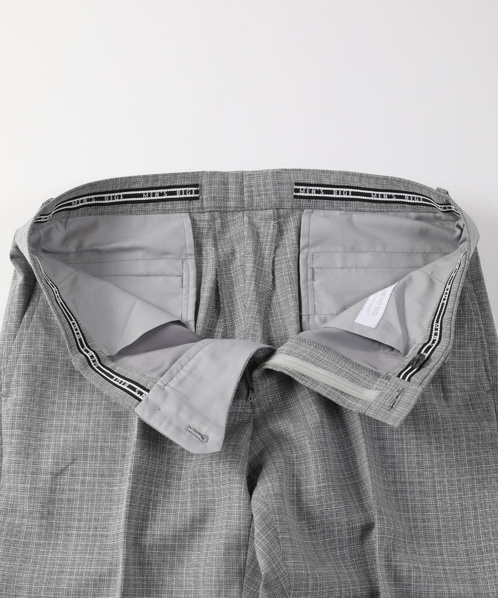 MEN'S BIGI 【ACTIVE TAILOR】ミックスヤーン/ホップサックスラックス ライトグレー