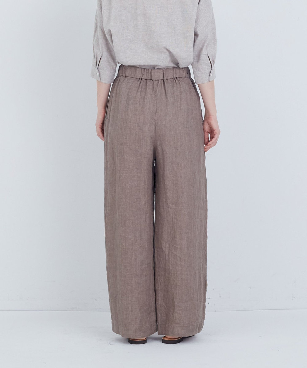 ADIEU TRISTESSE リネンワンタックストレートパンツ モカ