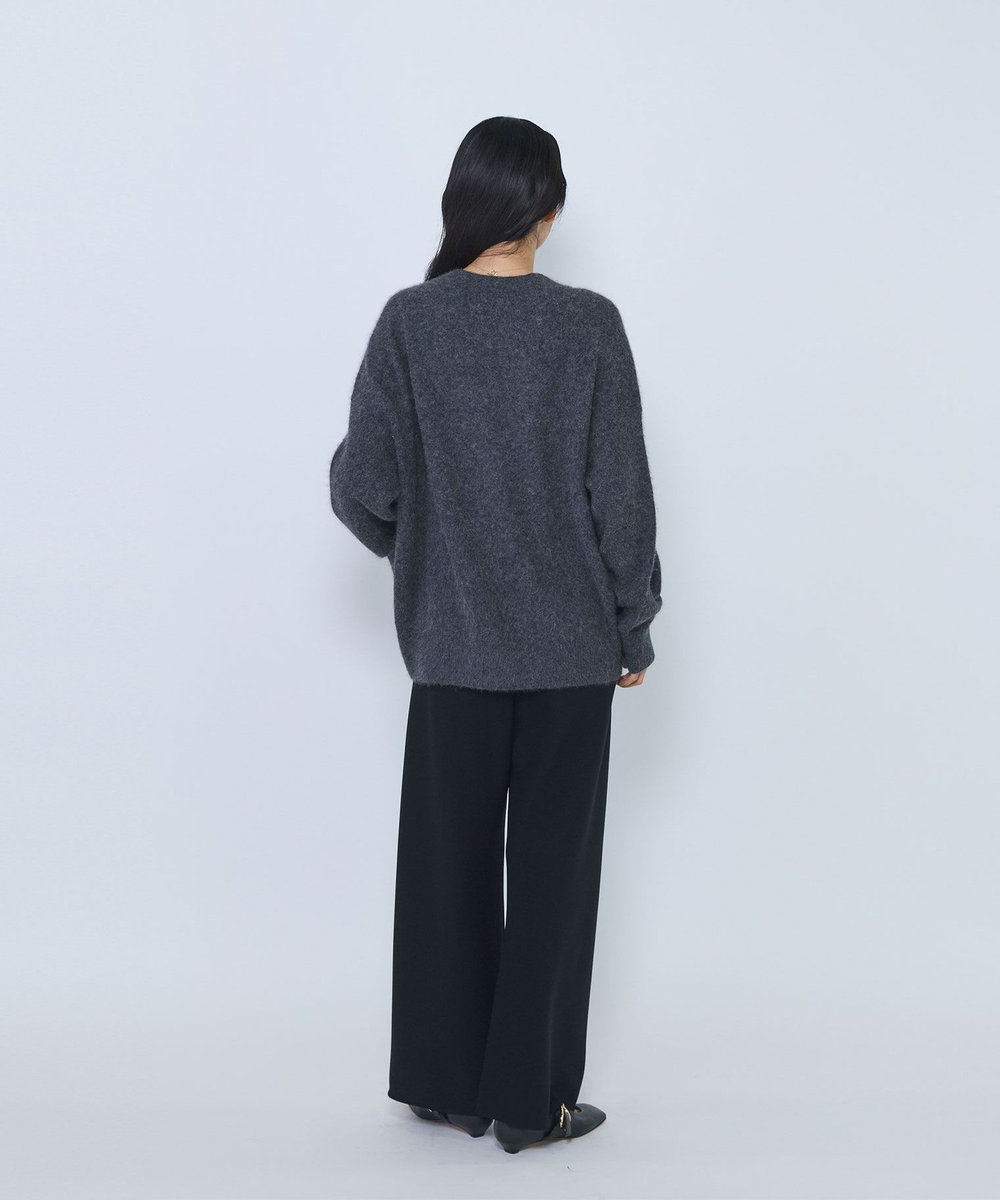 1er Arrondissement FOXウールカーディガン チャコールグレー