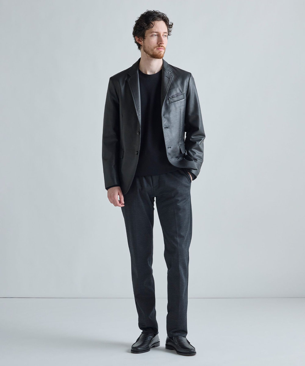 MEN'S BIGI 《G.H BASSコラボ》トラムステッチレザーローファー ブラック