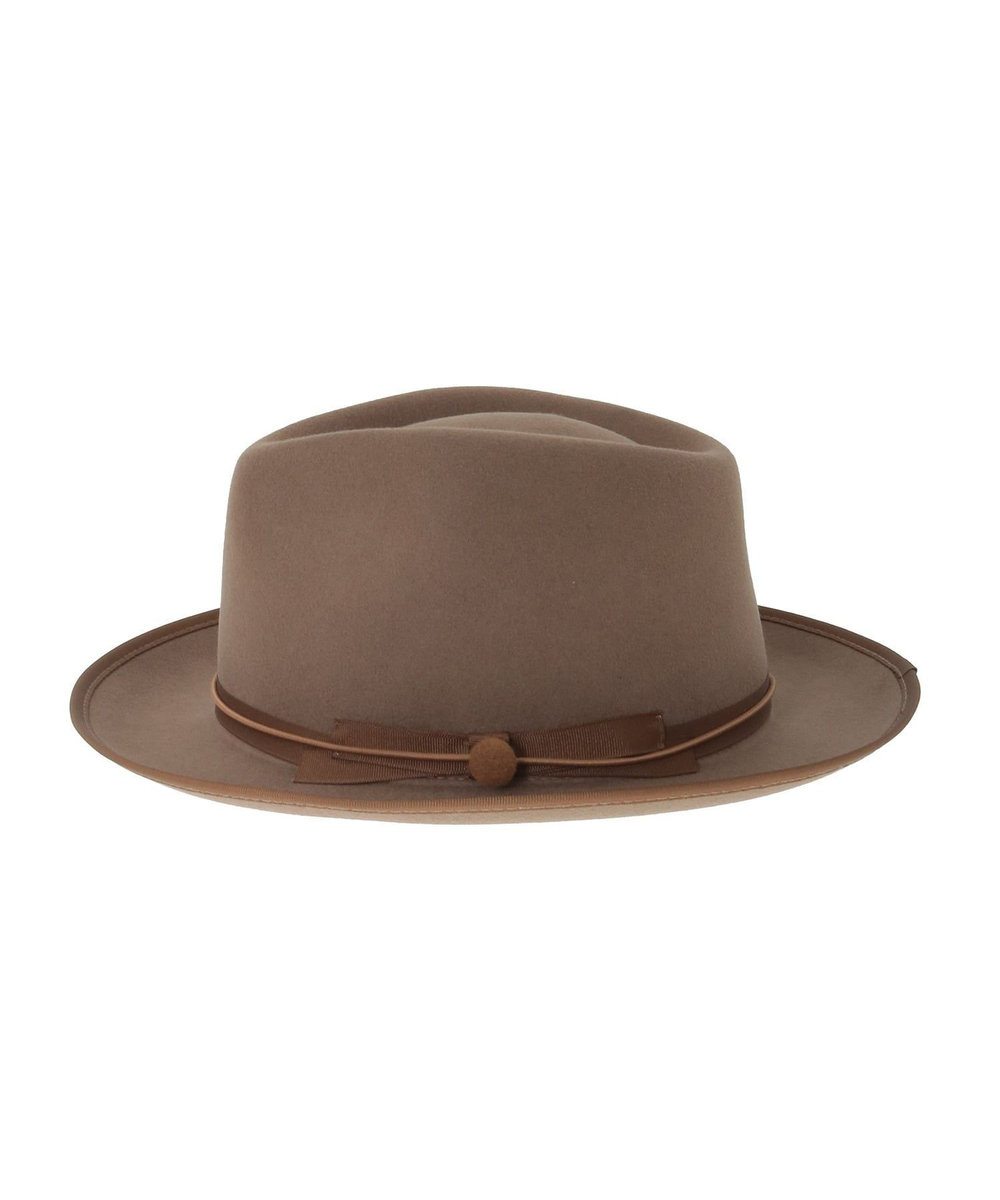 MEN'S BIGI ウールフェルト 中折れハット ベージュ
