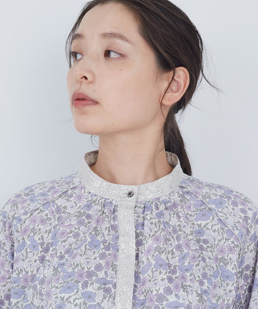 ADIEU TRISTESSE リバティプリントパッチワークブラウス パープル系その他