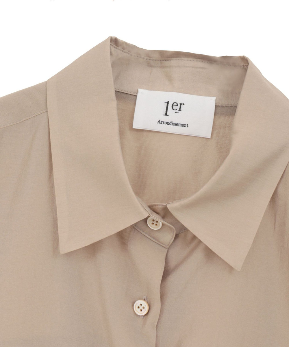 1er Arrondissement シアーテンセルシャツ ベージュ