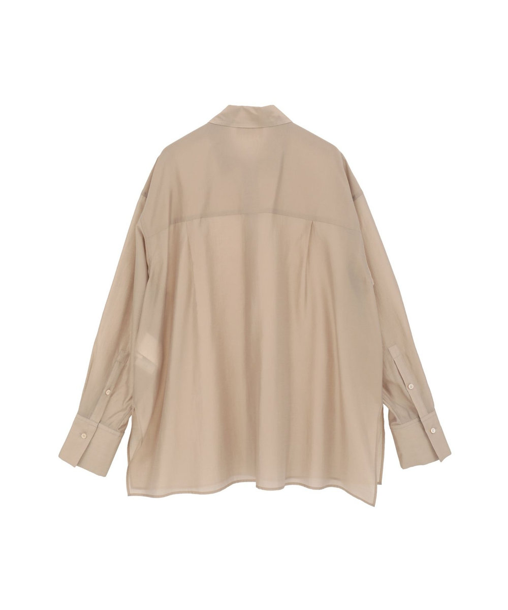 1er Arrondissement シアーテンセルシャツ ベージュ