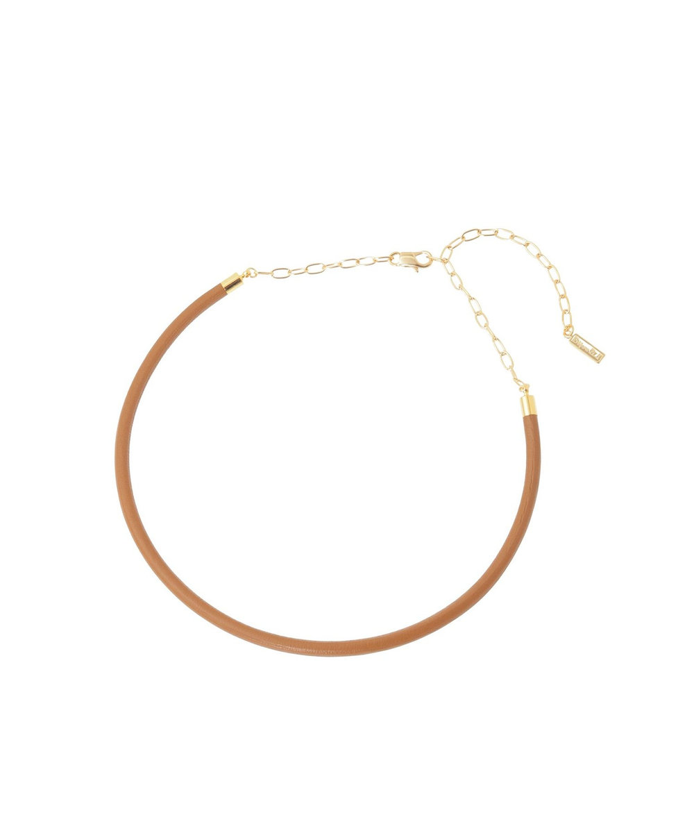 1er Arrondissement ＜Bijou R.I (ビジューアールアイ)＞レザーチョーカーネックレス キャメル