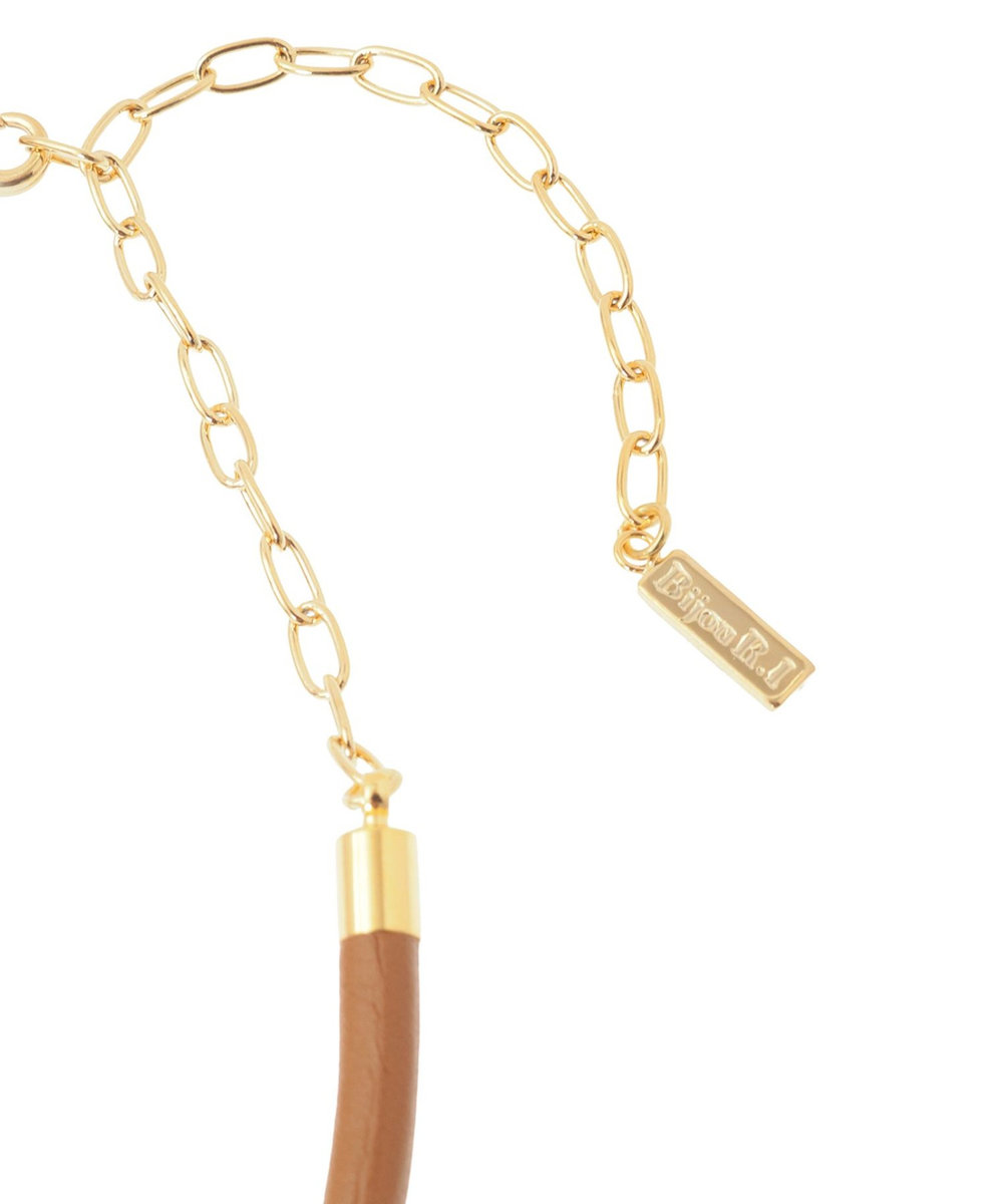 1er Arrondissement ＜Bijou R.I (ビジューアールアイ)＞レザーチョーカーネックレス キャメル