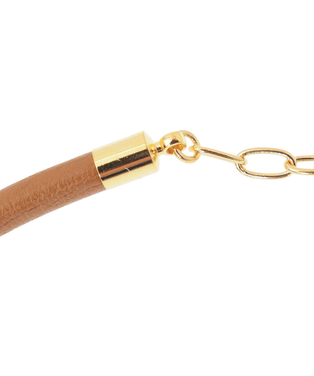 1er Arrondissement ＜Bijou R.I (ビジューアールアイ)＞レザーチョーカーネックレス キャメル