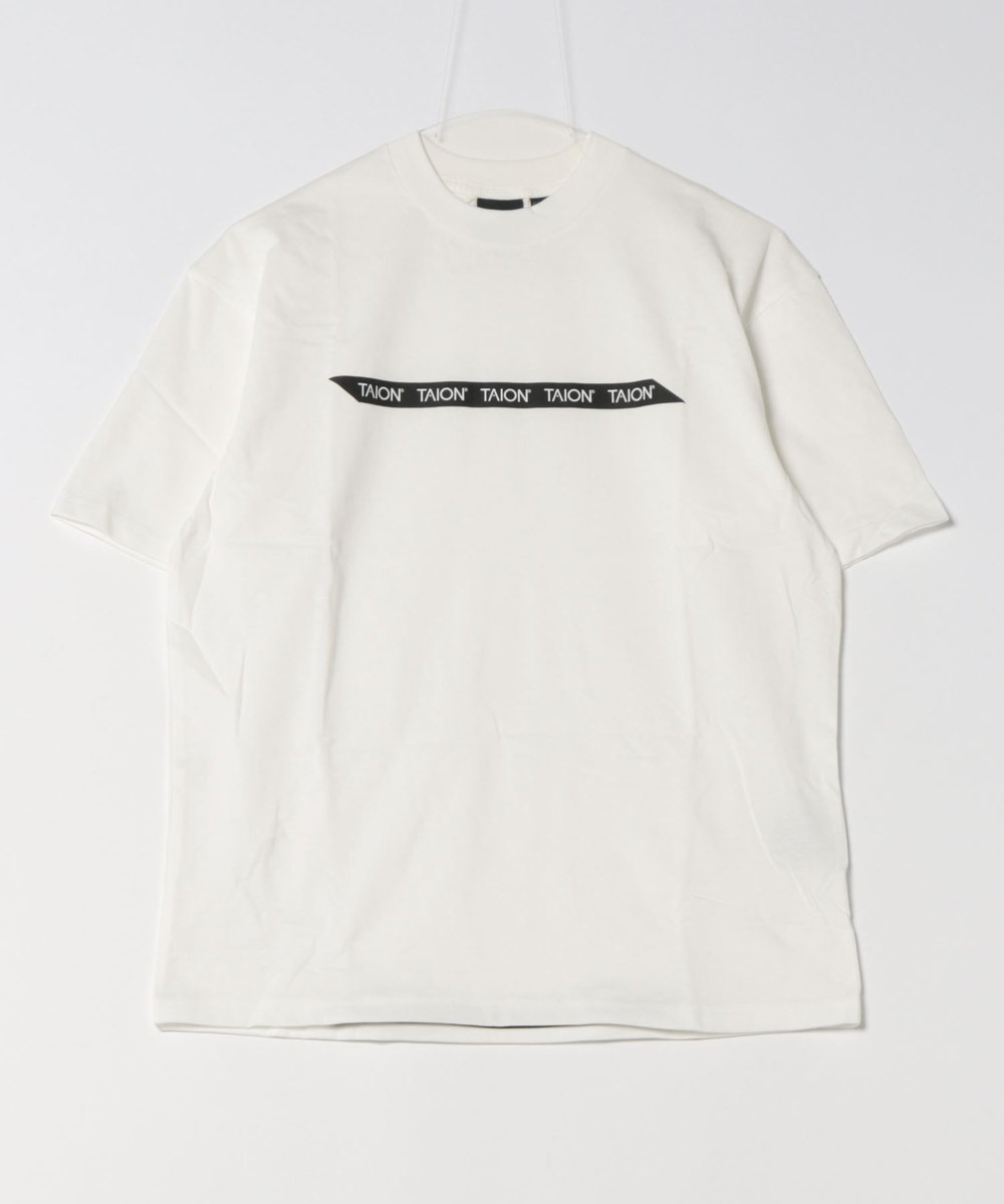 UNION STATION TAION　BASIC STORAGE T-SH TAPE LOGO ホワイト