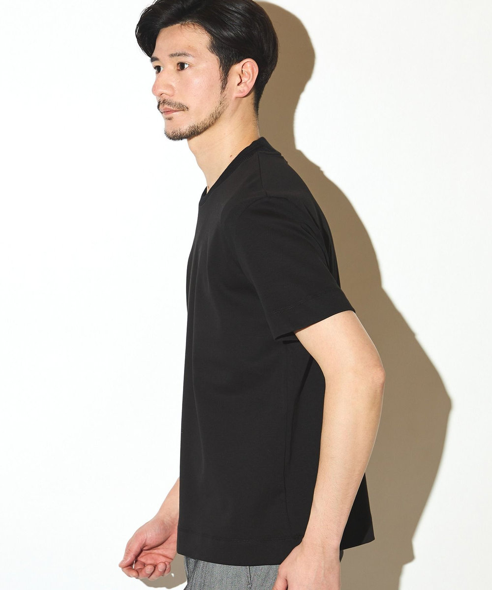 UNION STATION シルケットスムースクルーネックテーラーTシャツ ブラック