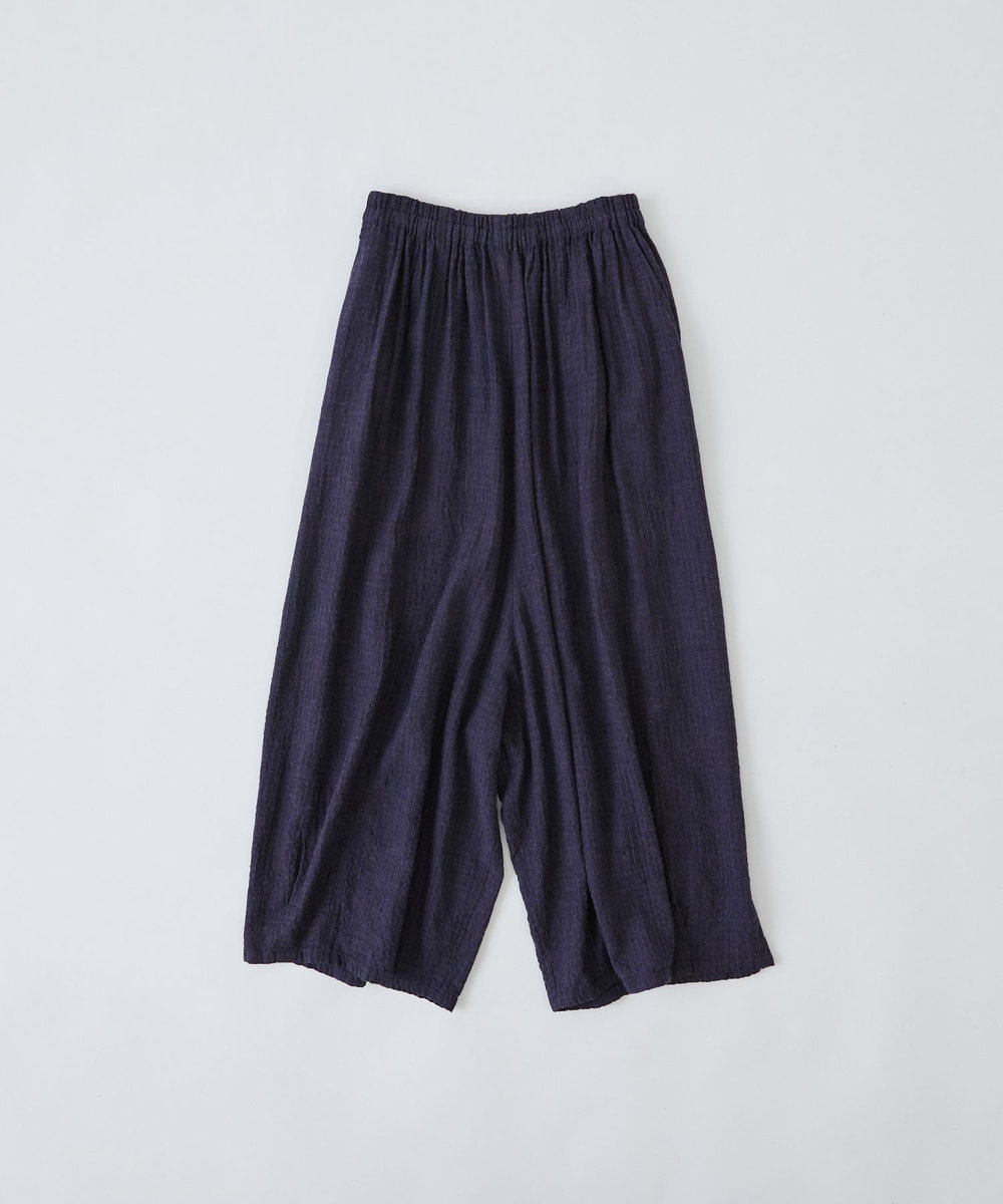 congés payés ADIEU TRISTESSE 【FAVE】シャーリングワイドロングサルエルパンツ ネイビー