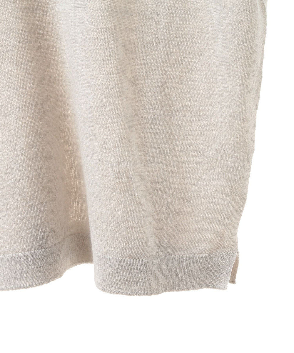 MEN'S BIGI 【FILIPPO DE LAURENTIIS/フィリッポ デ ローレンティス】綿麻ハイゲージニットTEE オフホワイト