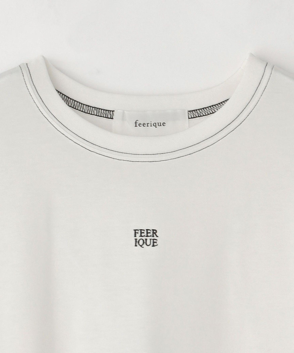 feerique feerique 37.5天竺ロゴプルオーバー ホワイト