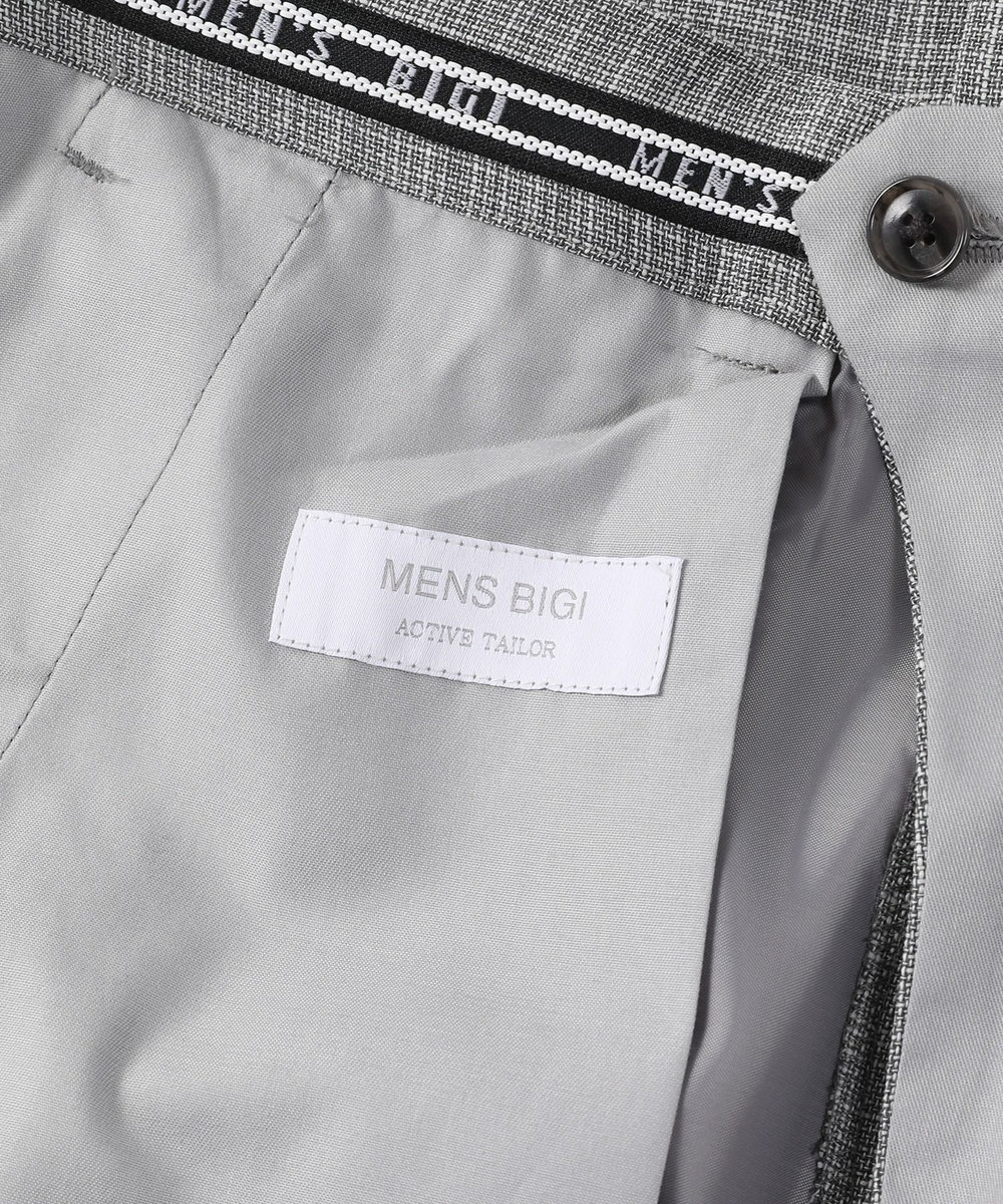 MEN'S BIGI 【ACTIVE TAILOR】ミックスヤーン/ホップサックスラックス ライトグレー