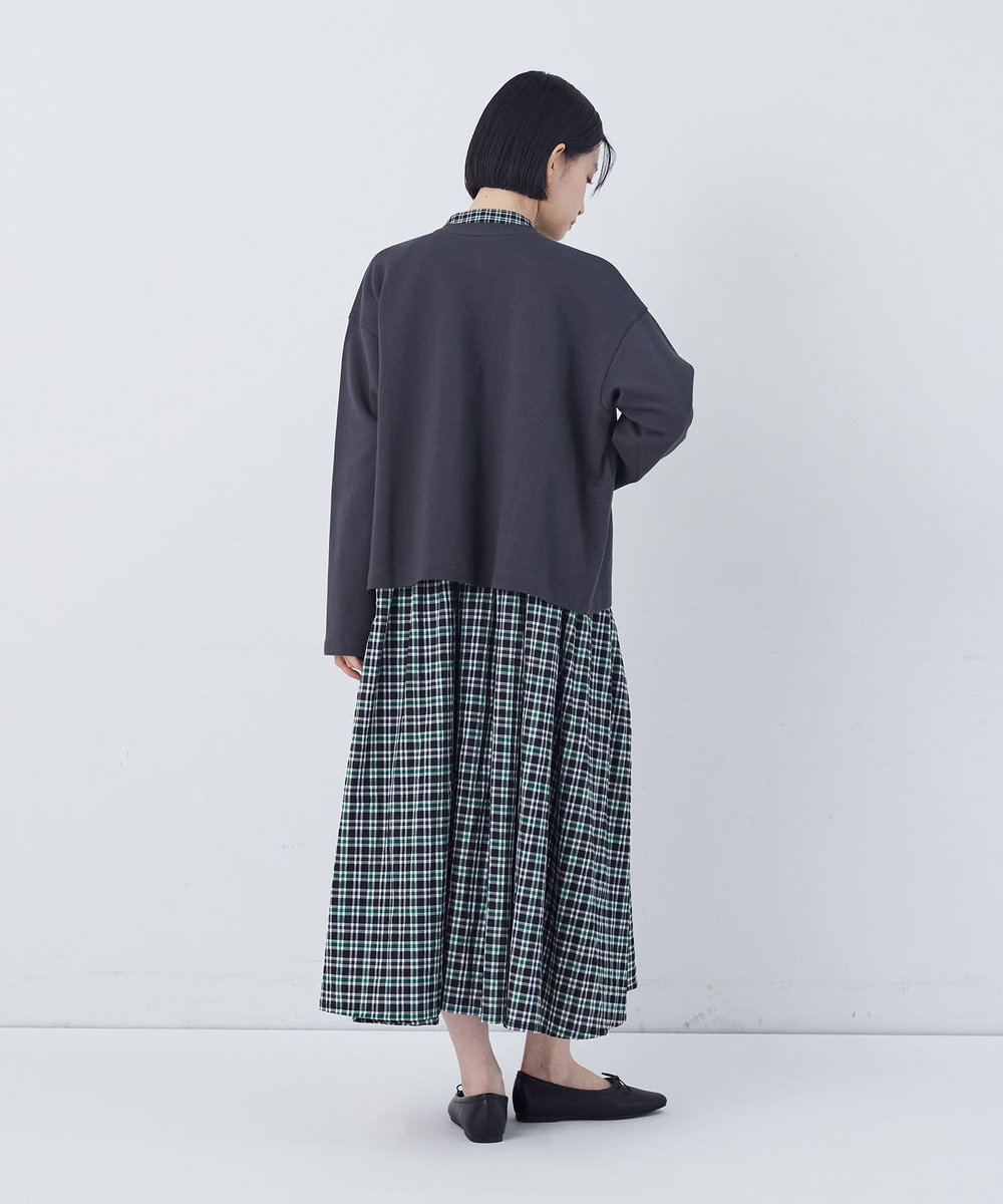 congés payés ADIEU TRISTESSE ポンチスナップカーディガン チャコールグレー