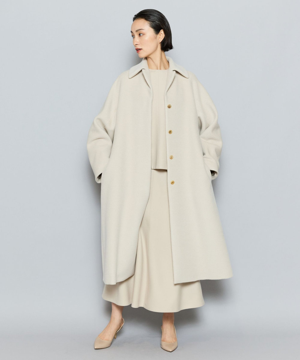 L'EQUIPE COUTURIER スーリーアルパカウールコート グレイッシュベージュ