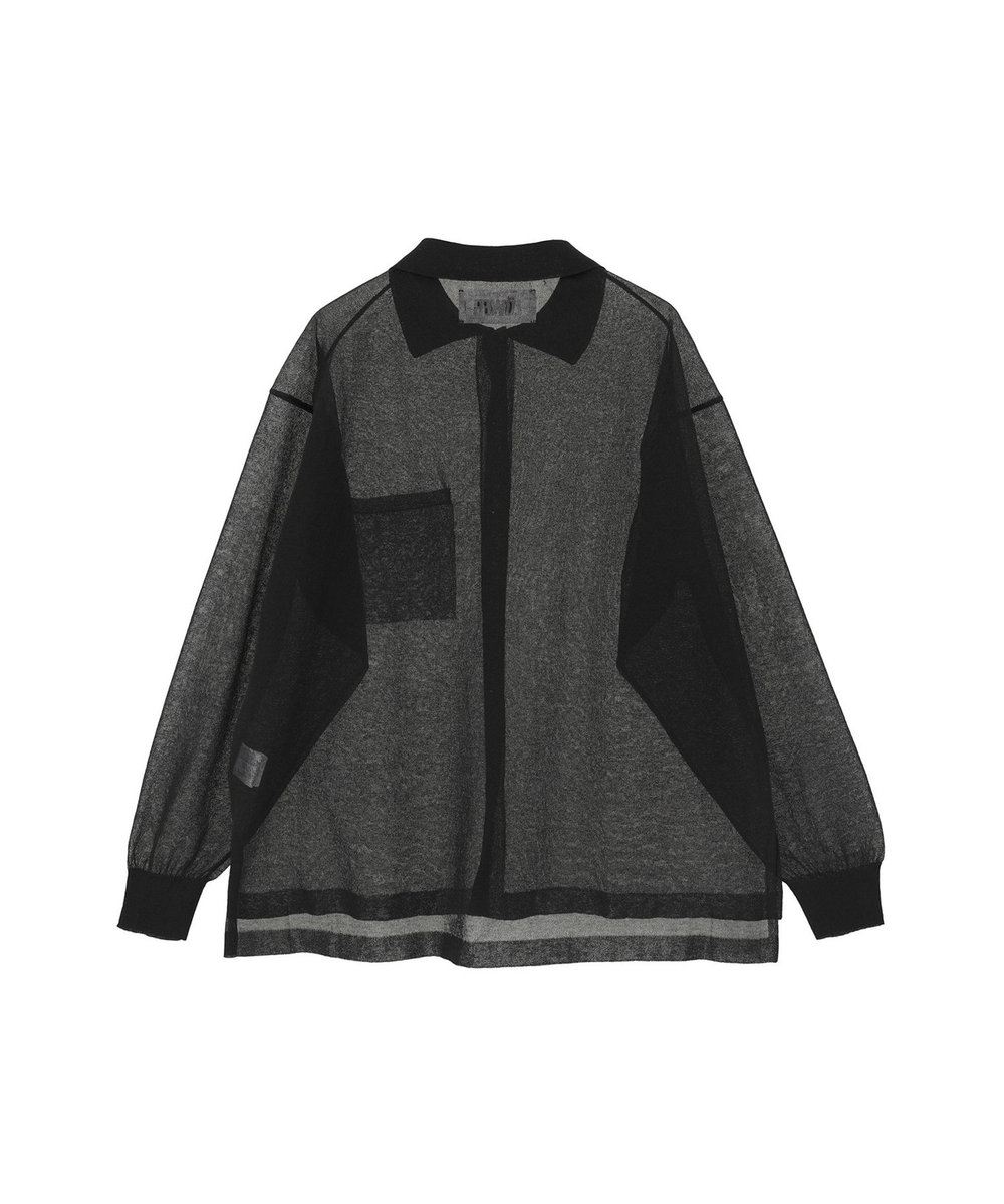 1er Arrondissement ＜LOWER（ローヴァー）＞18シアーボタンシャツ ブラック