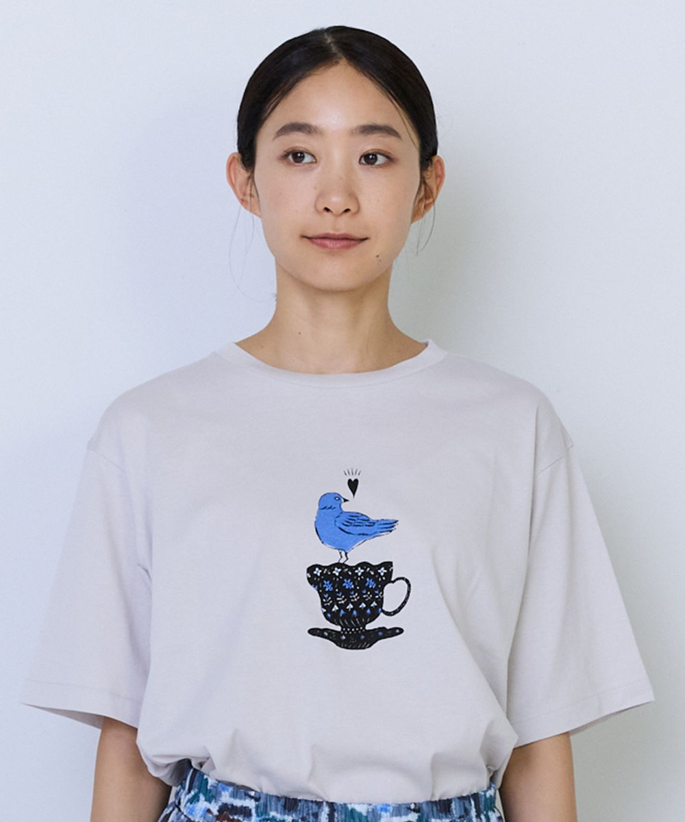 ADIEU TRISTESSE 杉本さなえさん コラボTシャツ グレー