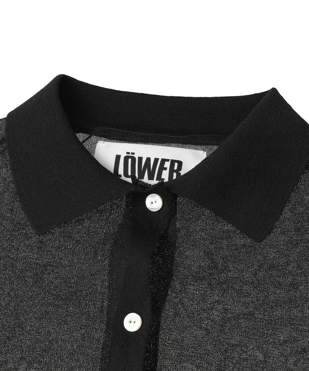 1er Arrondissement ＜LOWER（ローヴァー）＞18シアーボタンシャツ ブラック