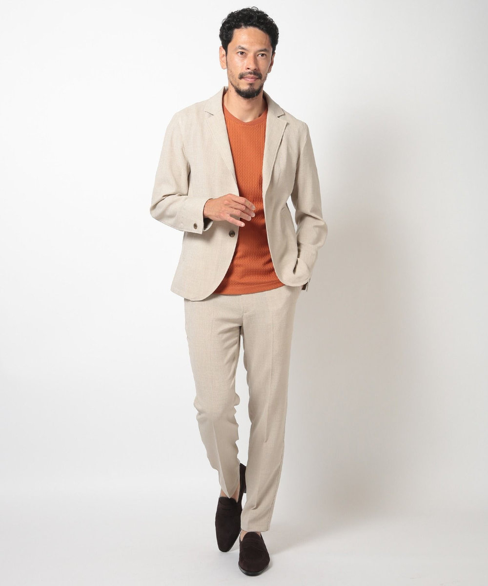 MEN'S BIGI ポリエステルブッチャーストレッチパンツ＜セットアップ対応＞ ベージュ
