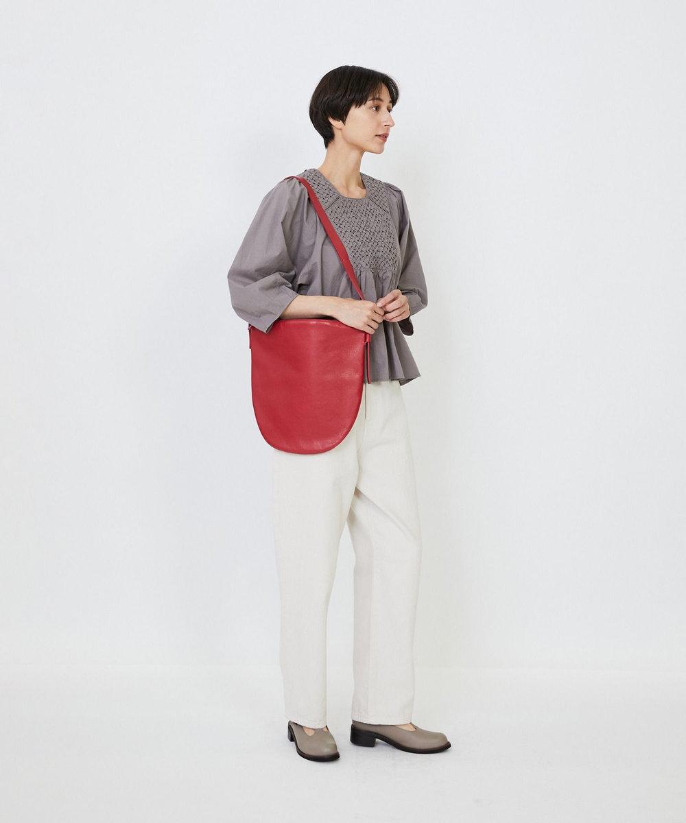 LOISIR 【Bucket Baggage】【別注カラー】＜Orange Piece Shoulder ＞ショルダーバッグ LL レッド