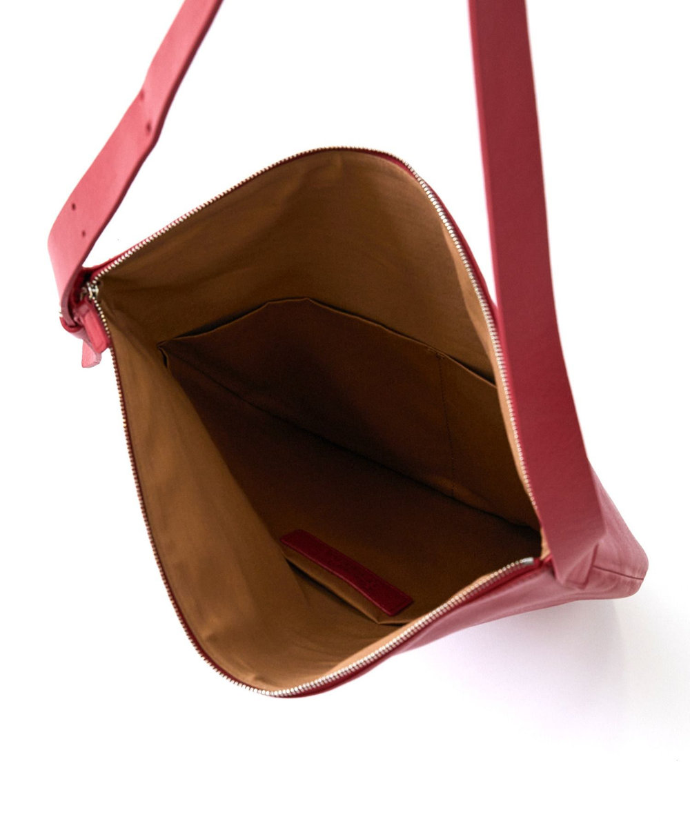 LOISIR 【Bucket Baggage】【別注カラー】＜Orange Piece Shoulder ＞ショルダーバッグ LL レッド