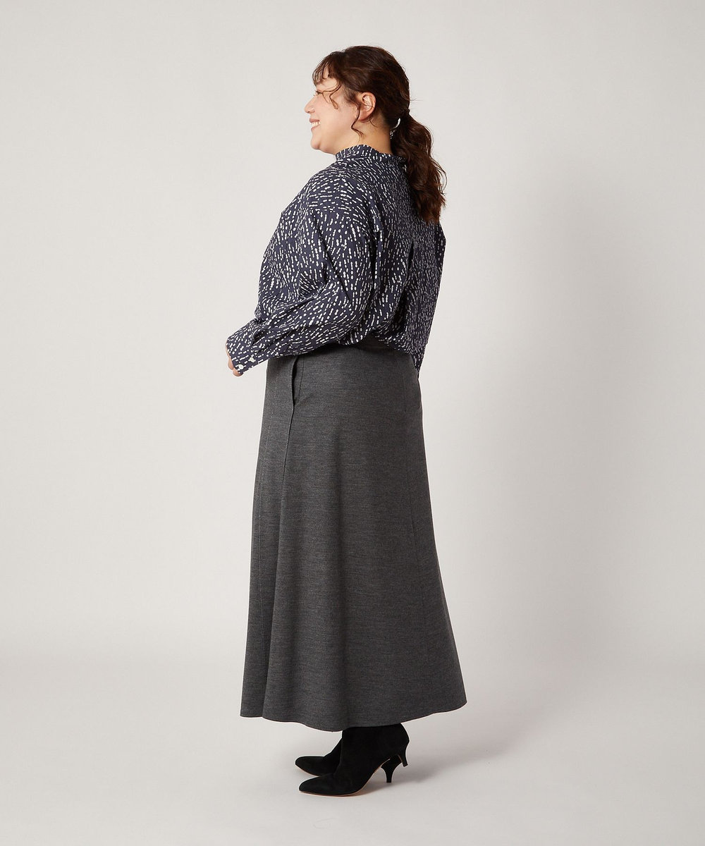 feerique Lサイズ（大きいサイズ） 【大きいサイズ】feerique ドローイングドットPtスキッパーシャツ ネイビー