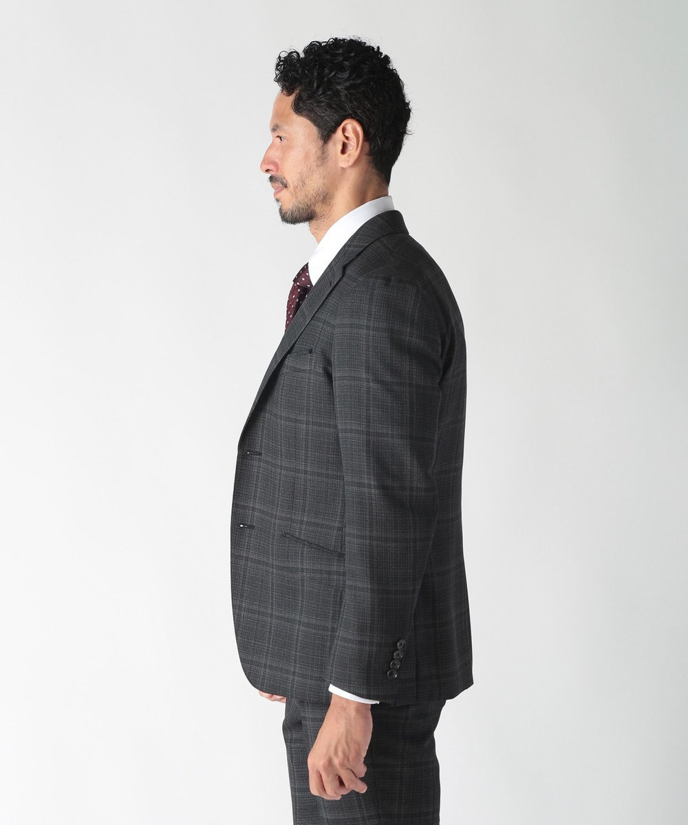 MEN'S BIGI 【ACTIVE TAILOR】ホップサックチェックジャケット グレー