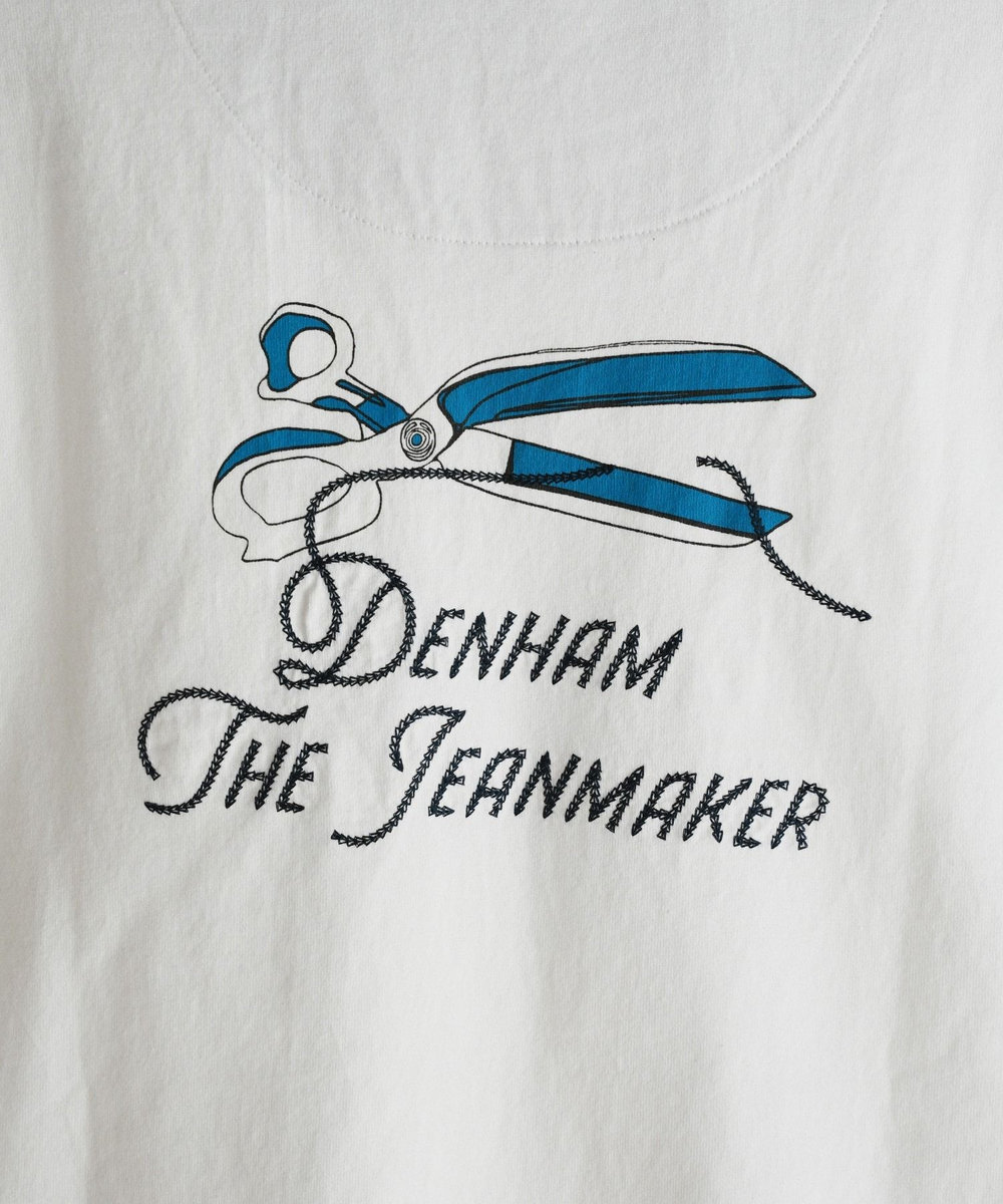 MEN'S BIGI 【DENHAM/デンハム】別注 バックプリントTEE ホワイト