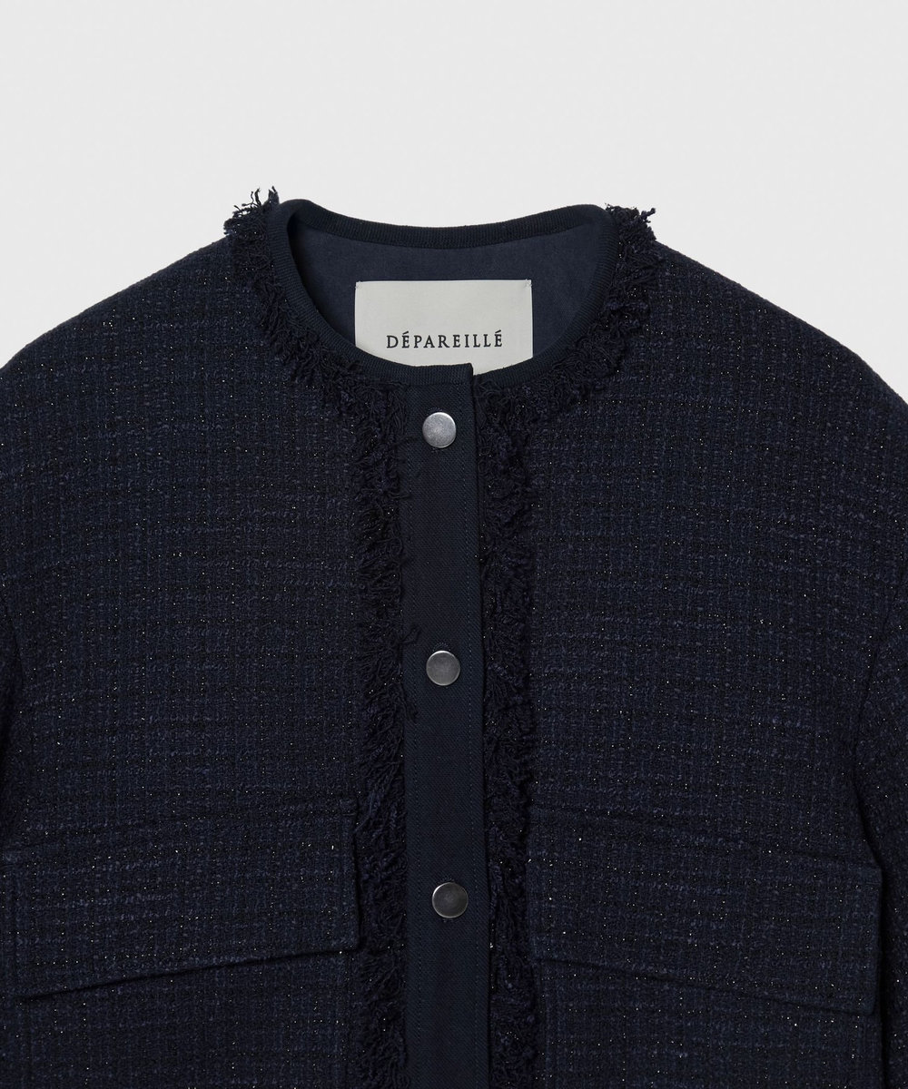 DÉPAREILLÉ COTTON TWEED JACKET / コットンツィードジャケット ネイビー