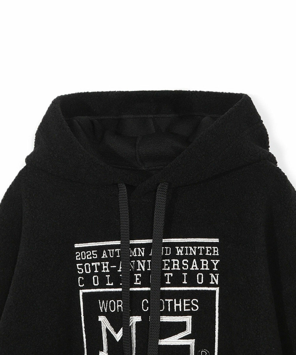 MEN'S BIGI 【50th Anniv . 菊池武夫】WOOL BOA HOODIE ブラック