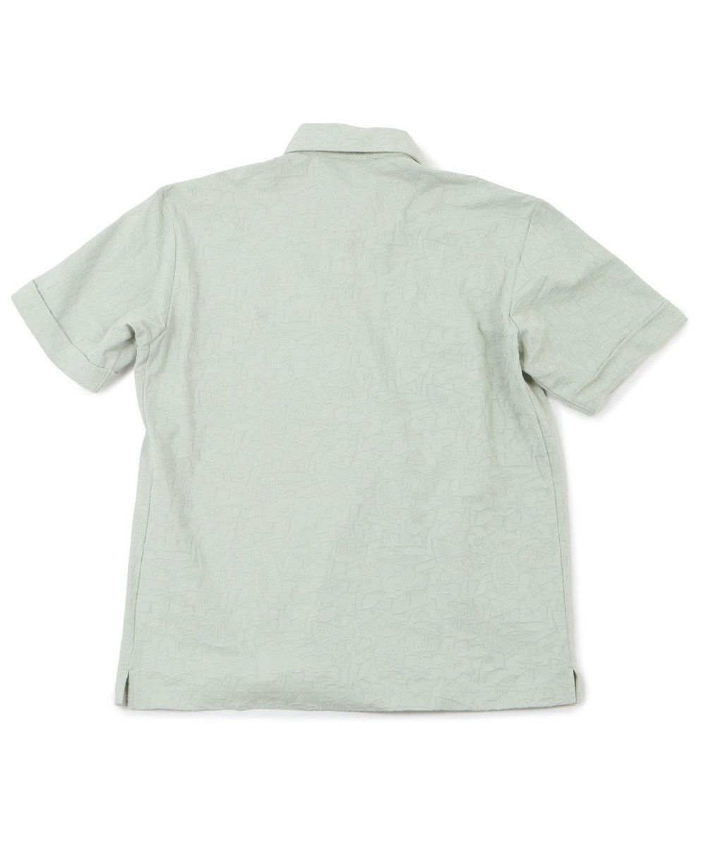 MEN'S BIGI 【COOL MAX】リンクスジャカードフラワー柄ポロシャツ グリーン