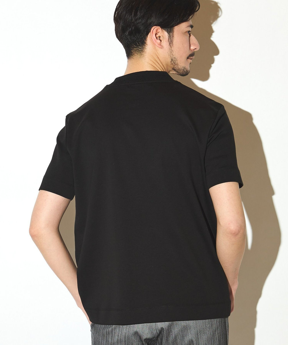 UNION STATION シルケットスムースクルーネックテーラーTシャツ ブラック