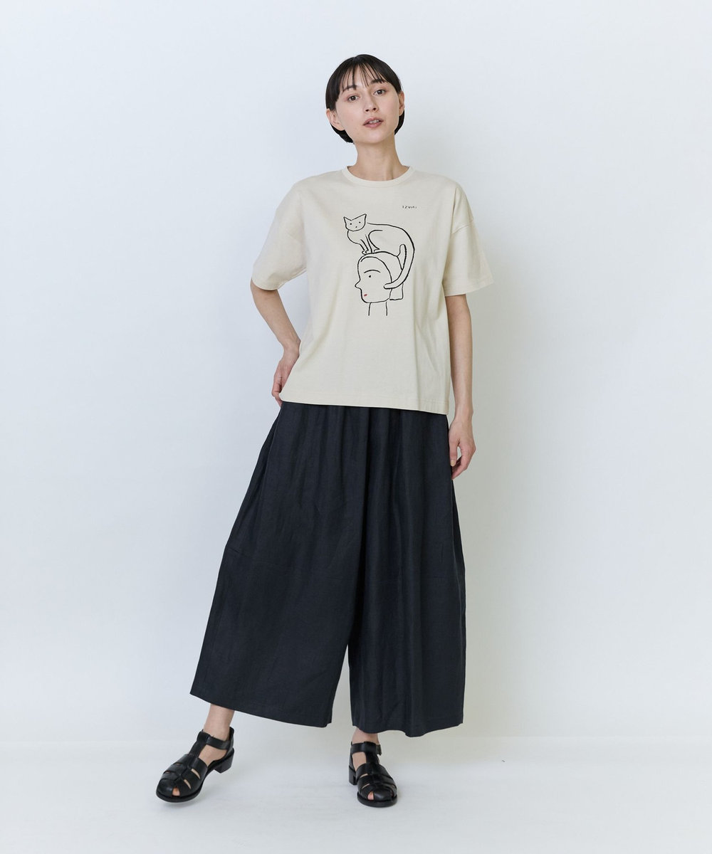 LOISIR 【アーティストコラボ】LOISIR×塩川いづみ イラストプリントTシャツ キナリ