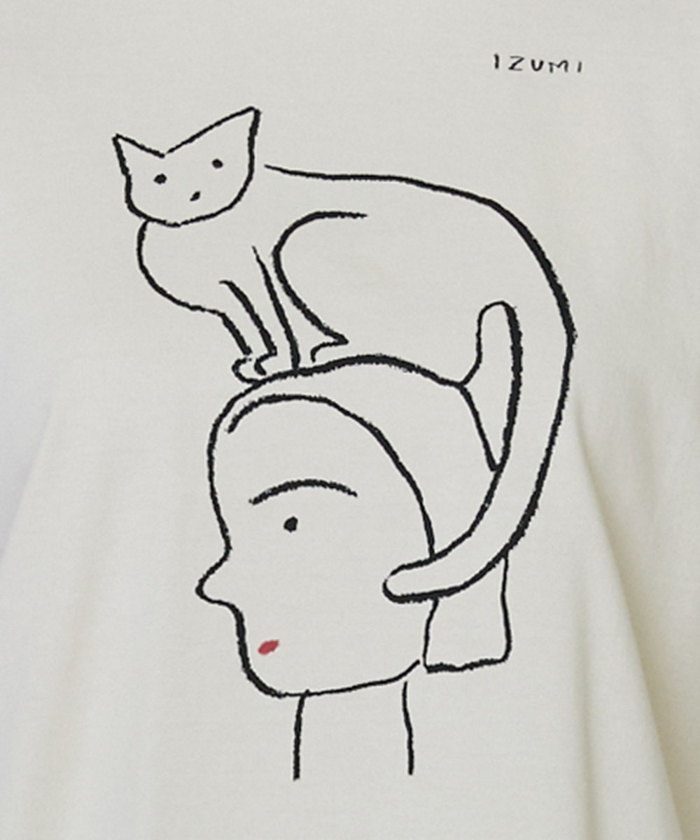 LOISIR 【アーティストコラボ】LOISIR×塩川いづみ イラストプリントTシャツ キナリ