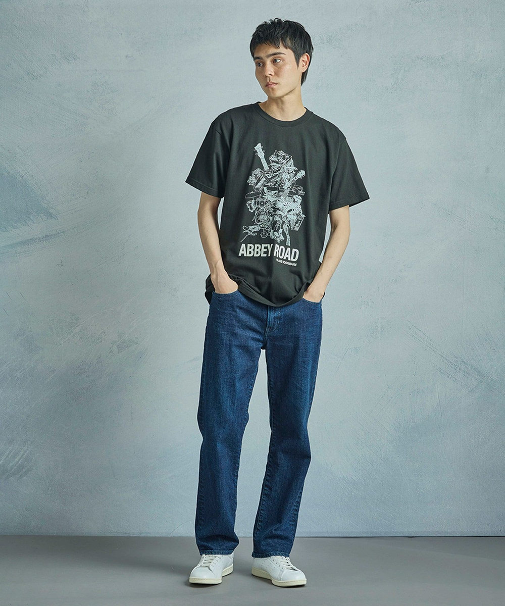 MEN'S BIGI 【THE CULTURE CODE x Klaus Voormann x MEN'S BIGI 】 別注プリントTシャツ＜Abbey Road＞ ブラック