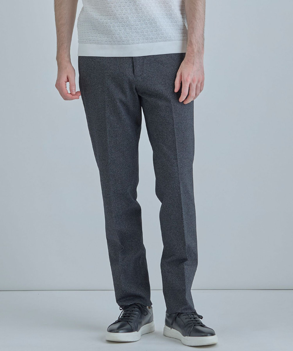 MEN'S BIGI 【ACTIVE TAILOR/アクティブテイラー】ハイゲージツイル ジャージパンツ＜防シワ性＞＜ストレッチ＞ ブラック
