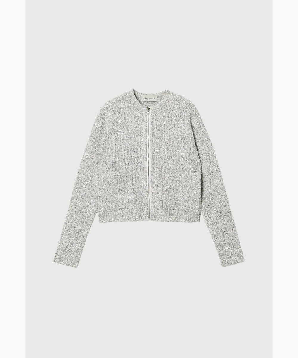 DÉPAREILLÉ TWEED-LIKE KNIT CARDIGAN / ツィードライクニットカーディガン オフホワイト