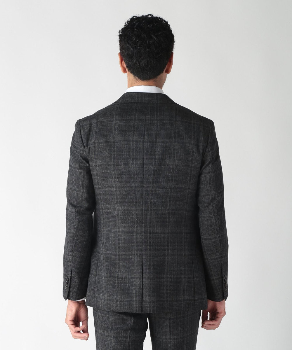 MEN'S BIGI 【ACTIVE TAILOR】ホップサックチェックジャケット グレー
