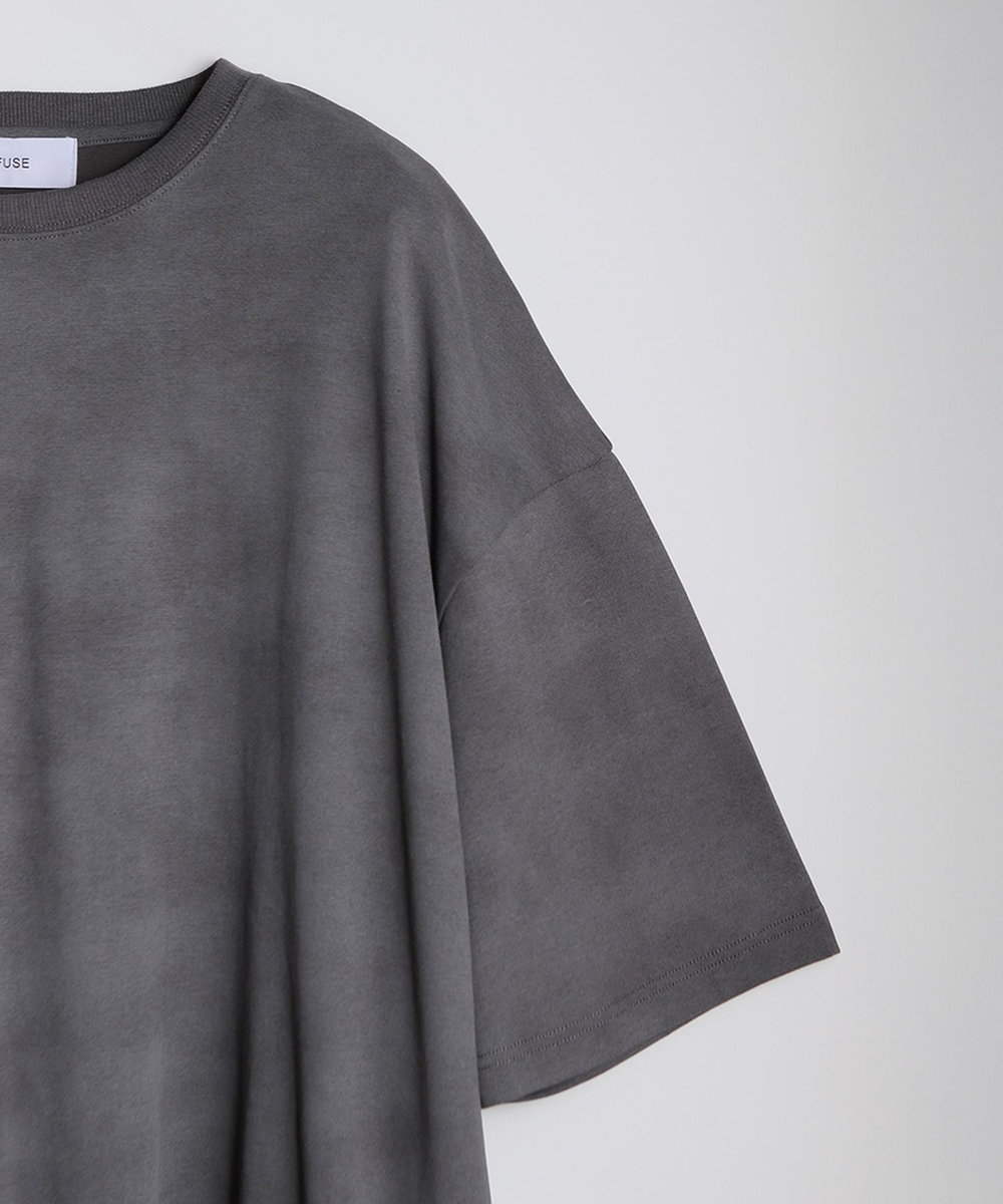 MEN'S BIGI ムラ染めプリントルーズフィットTEE グレー