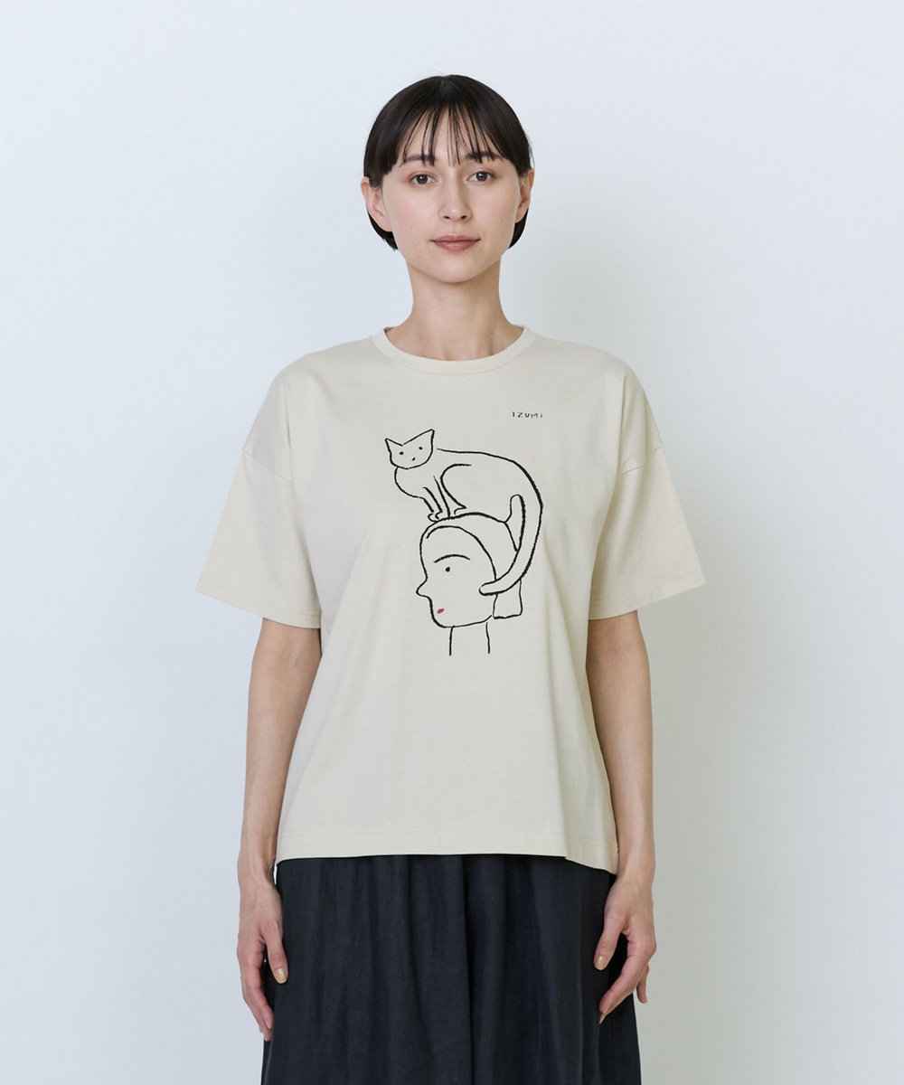 LOISIR 【アーティストコラボ】LOISIR×塩川いづみ イラストプリントTシャツ キナリ