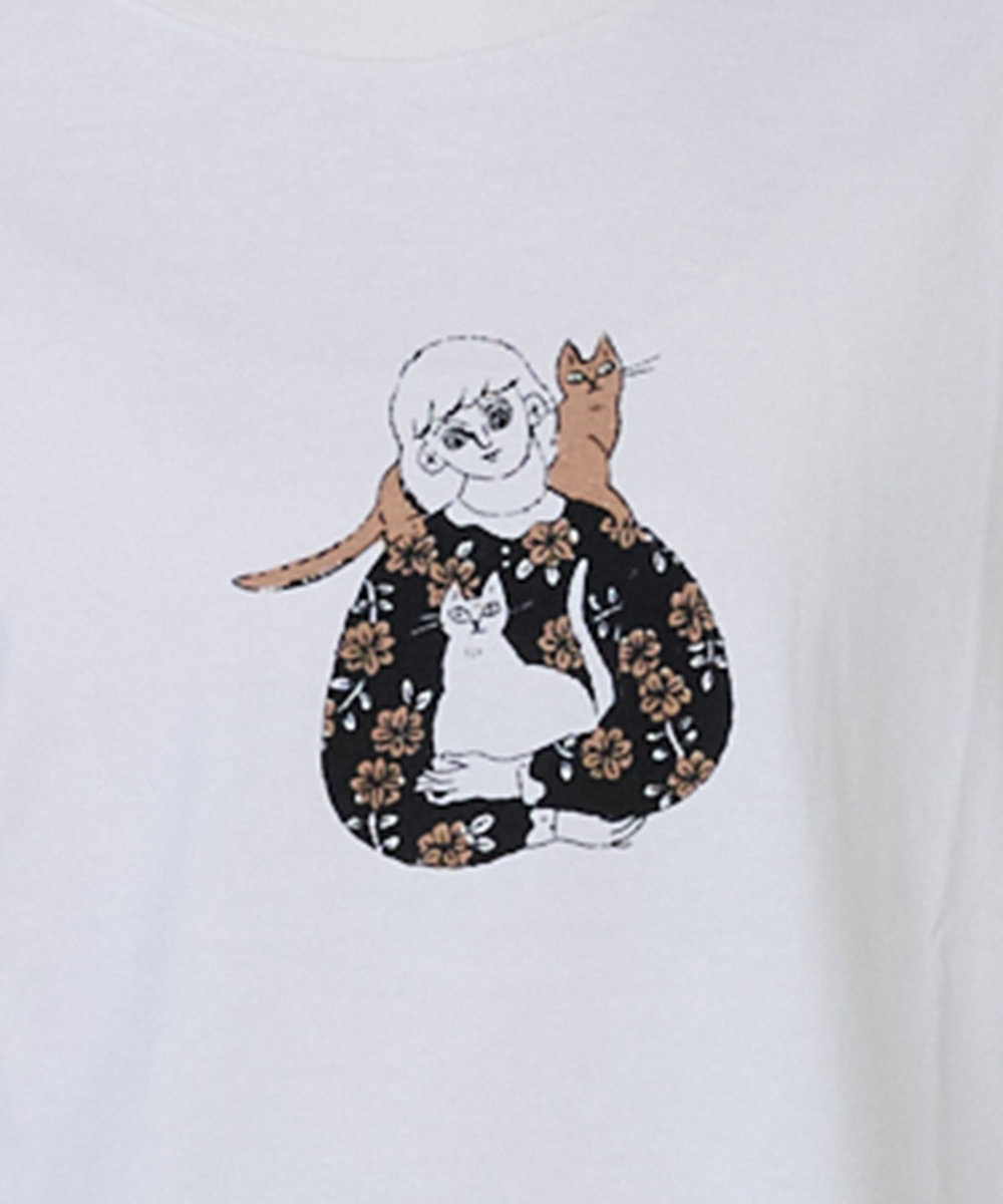 ADIEU TRISTESSE 杉本さなえさん コラボTシャツ アイボリー
