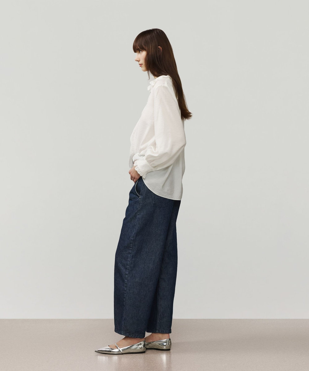 DÉPAREILLÉ SILK FRILL BLOUSE / シルクフリルブラウス ホワイト