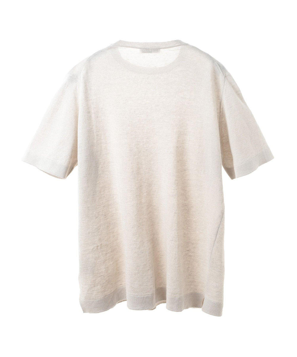 MEN'S BIGI 【FILIPPO DE LAURENTIIS/フィリッポ デ ローレンティス】綿麻ハイゲージニットTEE オフホワイト