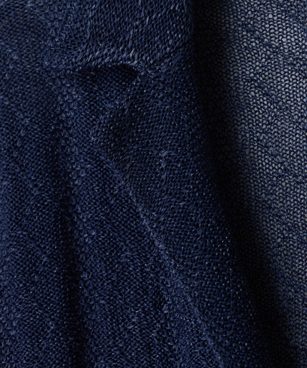 MEN'S BIGI 変形アーガイルシアーニットジャケット ネイビー