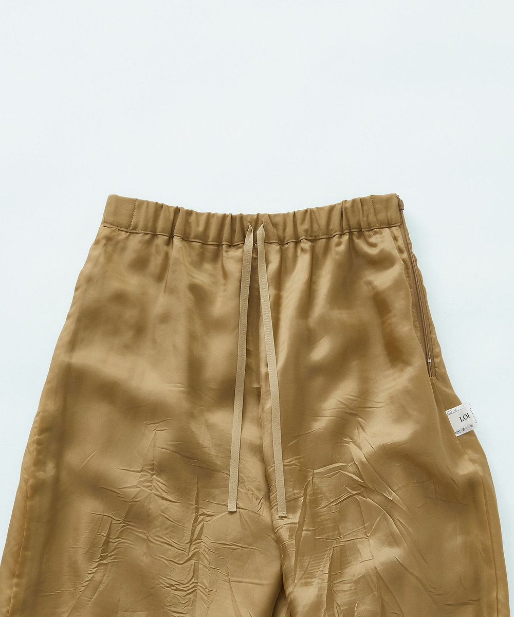 LOISIR ウール混ギャバワイドパンツ ベージュ