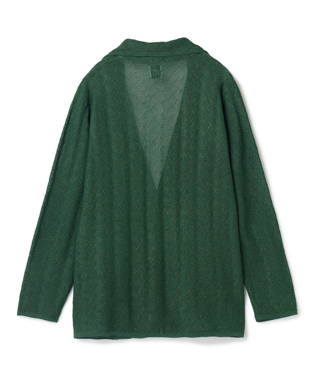 MEN'S BIGI 変形アーガイルシアーニットジャケット グリーン