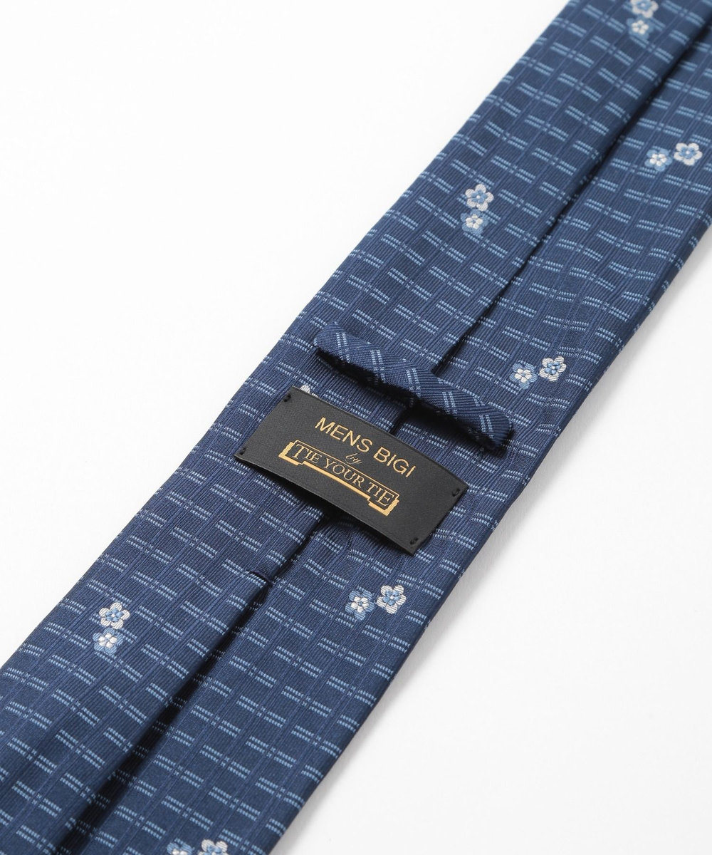 MEN'S BIGI 【TIE YOUR TIE(タイユアタイ)】フィレンツェフローラル柄ネクタイ ネイビー