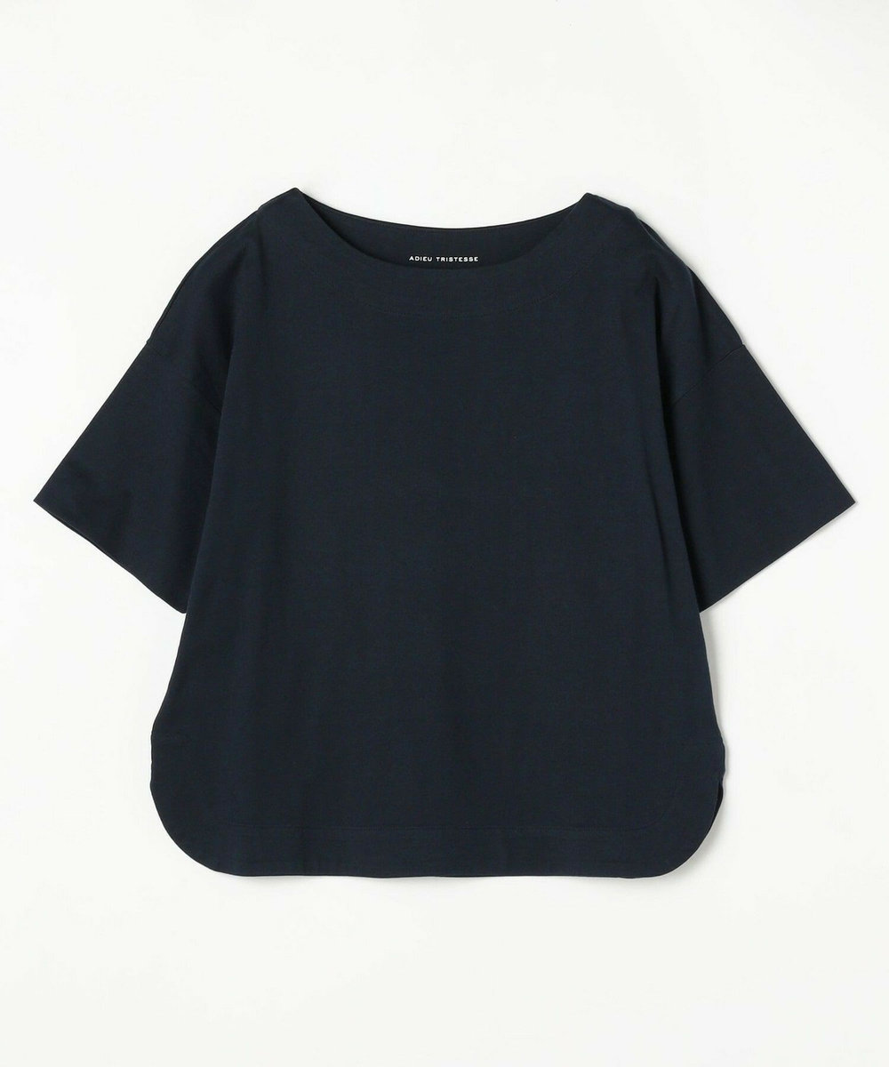 ADIEU TRISTESSE ドロップショルダーTシャツ ネイビー