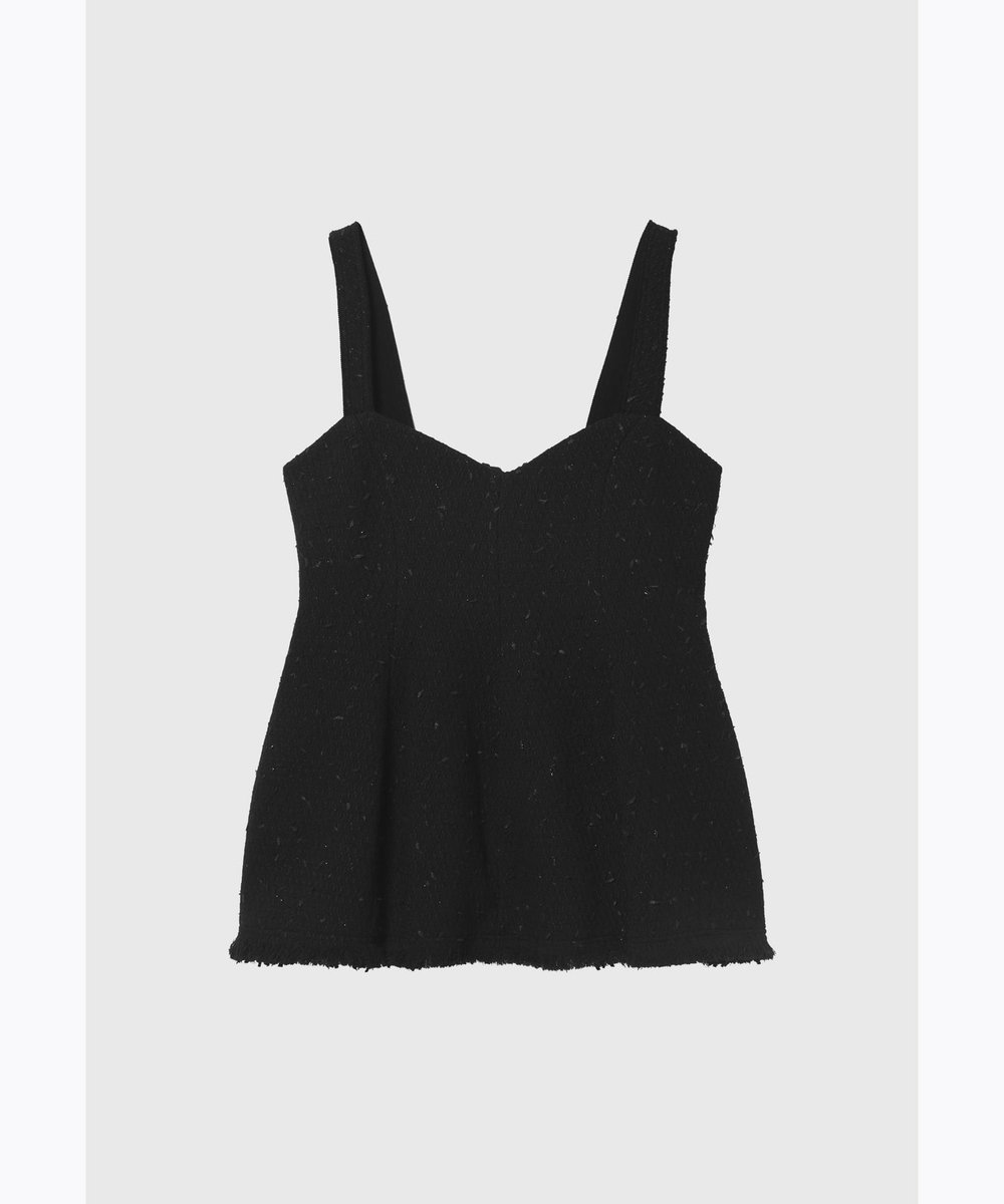 DÉPAREILLÉ TAPE YARN TWEED BUSTIER / テープヤーンツィードビスチェ ブラック