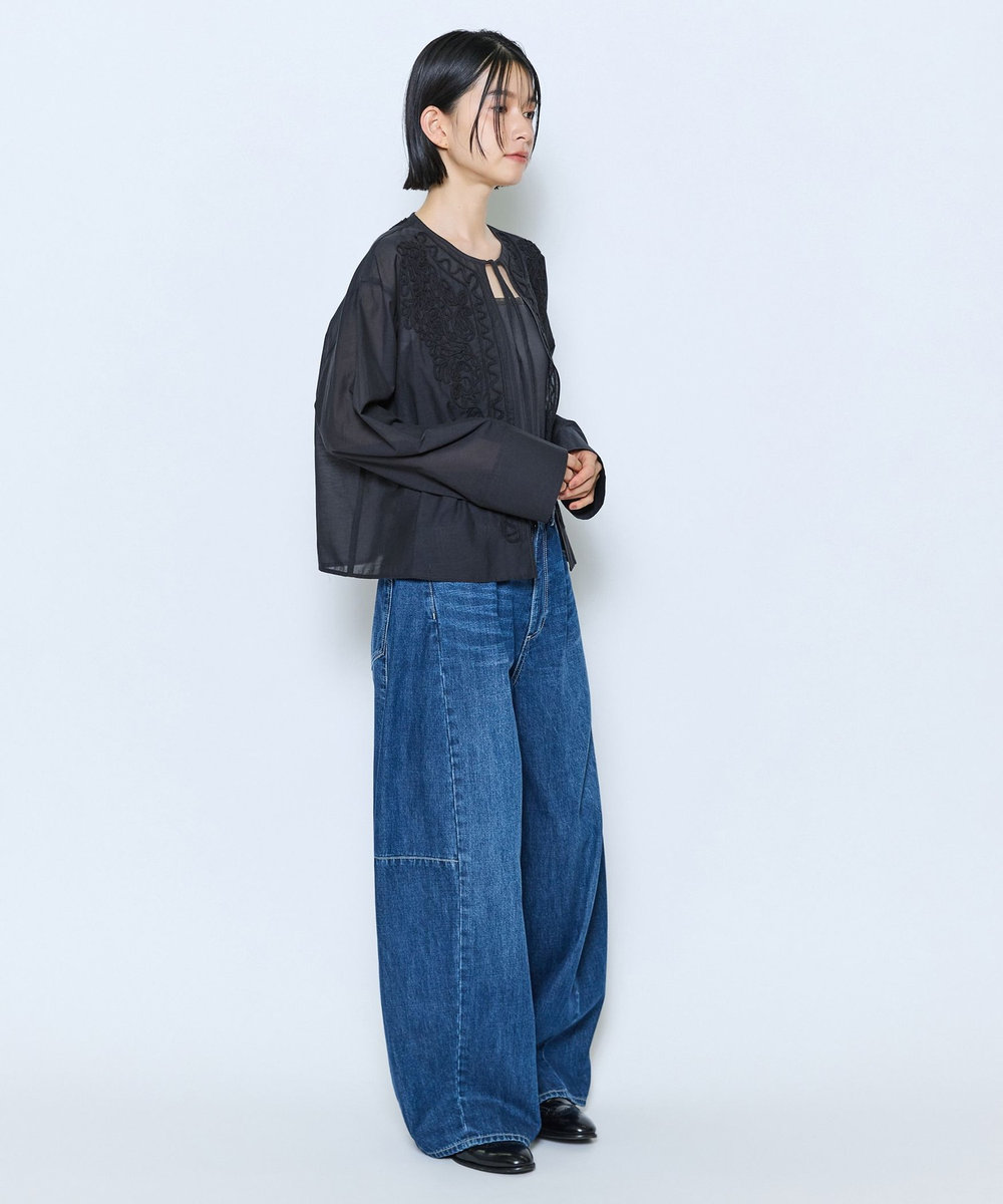 feerique feerique カラーコクーンシルエットデニム インディゴブルー